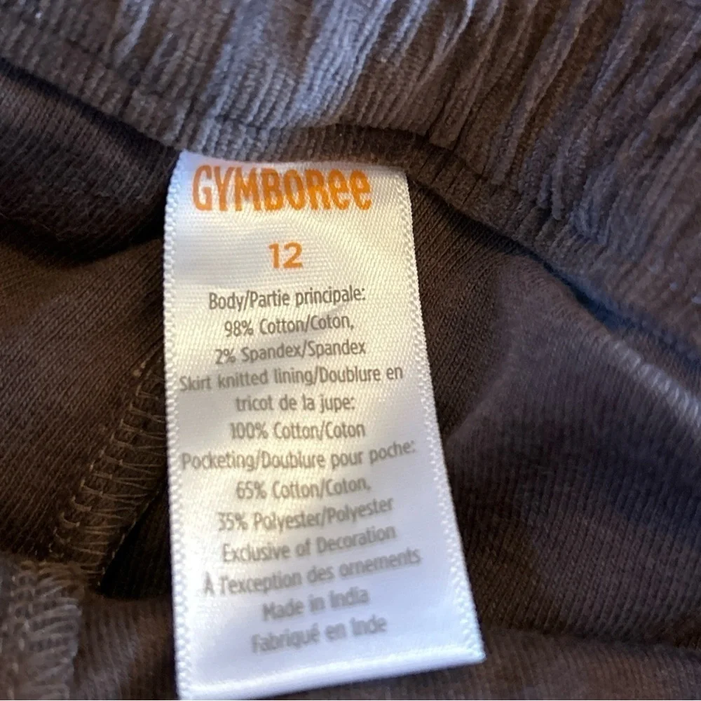 NWT Gymboree Girl’s Size 12 Embroidered Corduroy Skort Skort Lil Pumpkin Brown